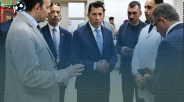 وزير الشباب والرياضة يطمئن على صحة مصابي حادث ميني باص العاصمة الإدارية اليوم